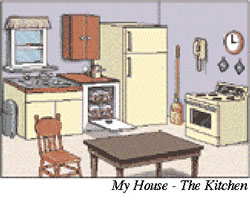 screen shot of MY HOUSE--the kitchen