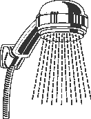 drawing of removable shower head