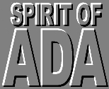 Spirit of ADA (embossed letter graphic)