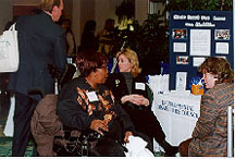 photo of booth in exhibit hall