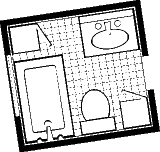 Blueprint of Bathroom